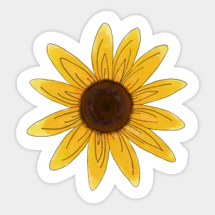 Sunflower drawing cute Sticker